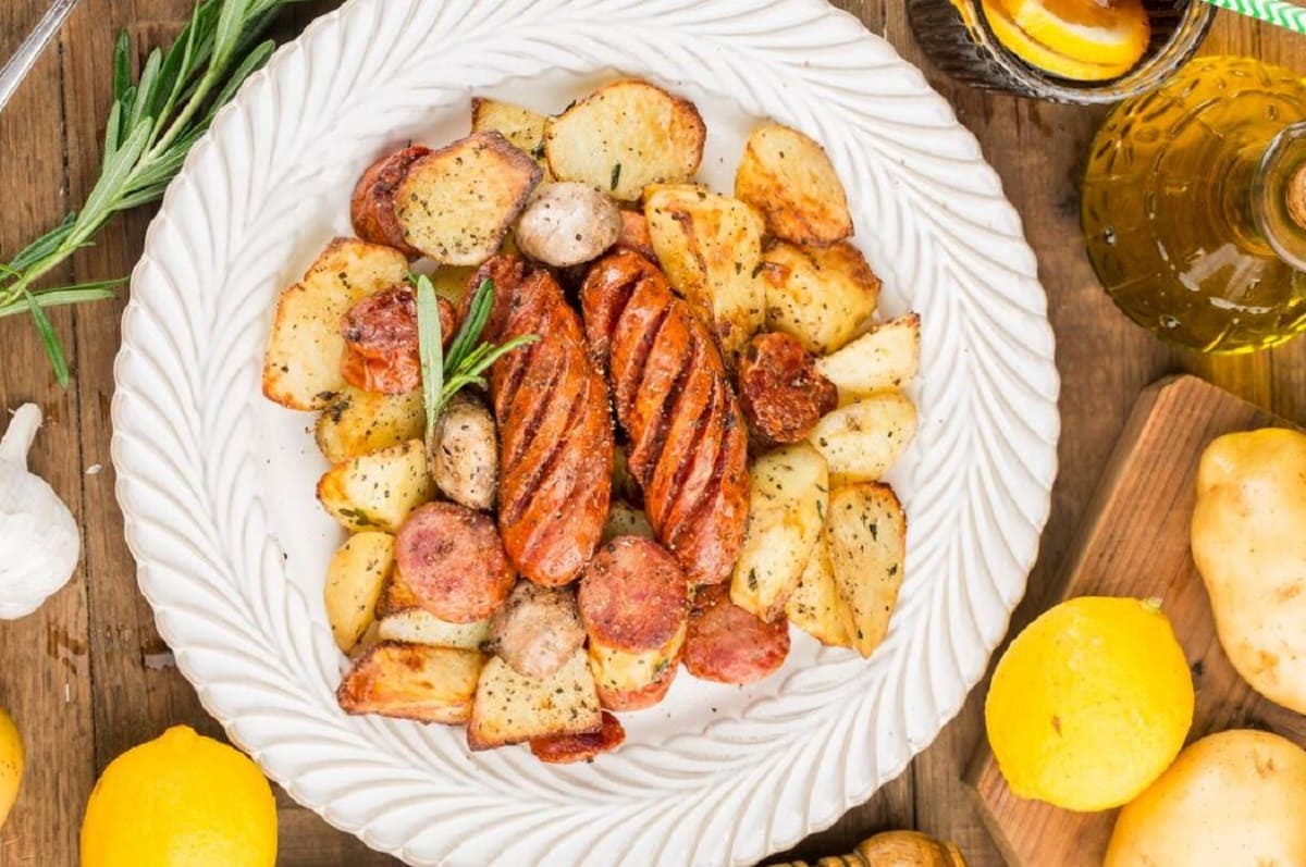 linguica com batatas na airfryer