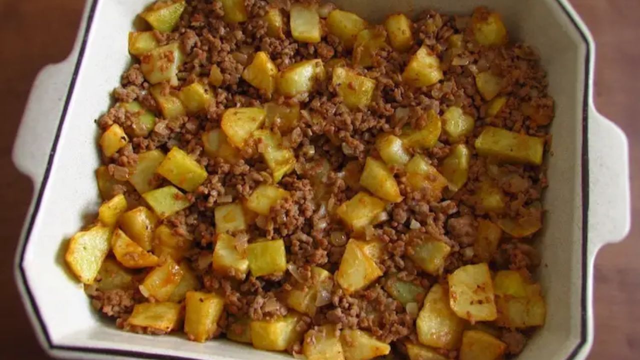 carne moída com batata na airfryer