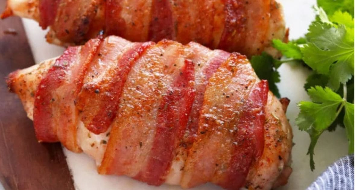 enroladinho de frango com bacon e queijo na airfryer