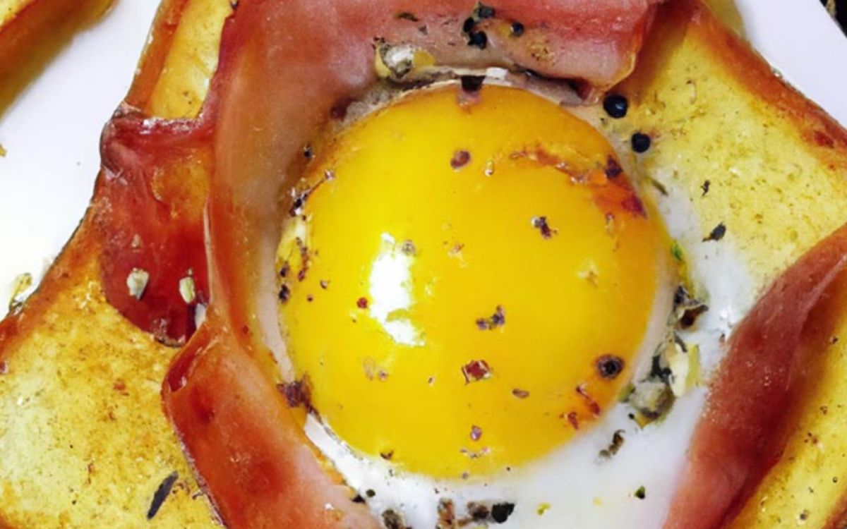 Receita de Pão com Bacon e Ovos na Airfryer