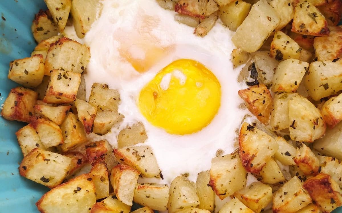 Receita de Batata com Ovo na Airfryer