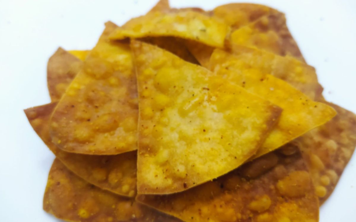 chips de massa de pastel na airfryer