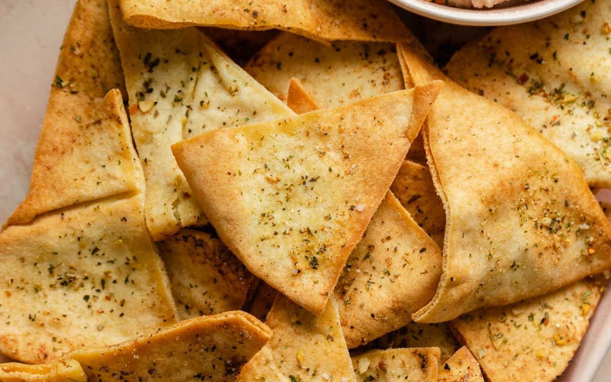 chips de pao pita na airfryer