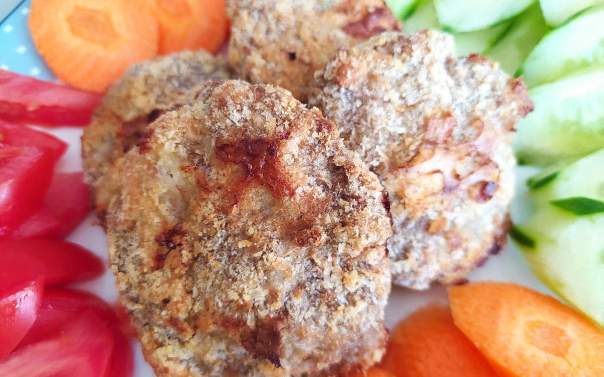 bolinho de carne moída com ovo na airfryer