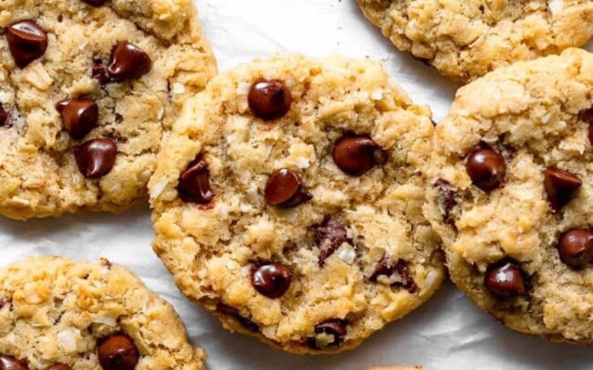 cookies de aveia com coco na airfryer