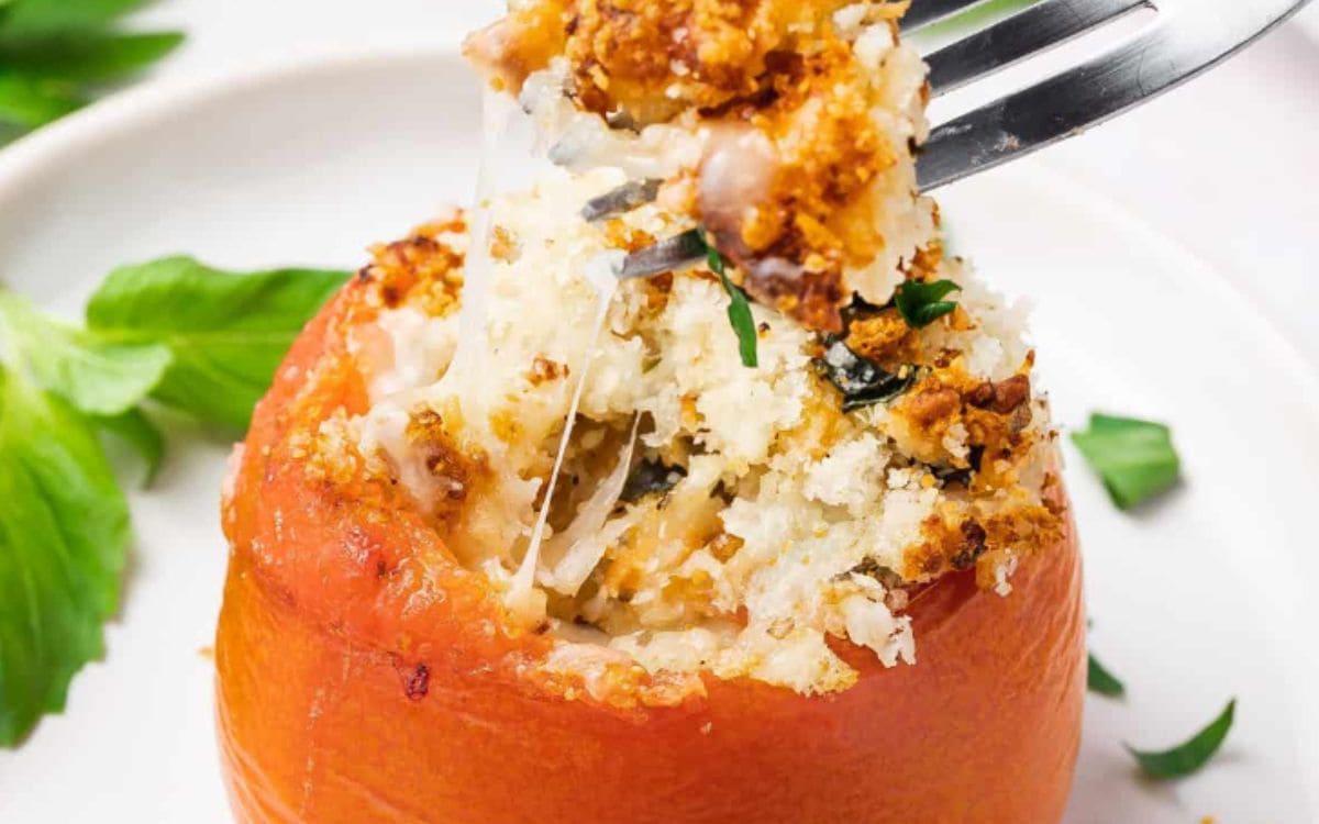 tomate recheado com carne moída na airfryer