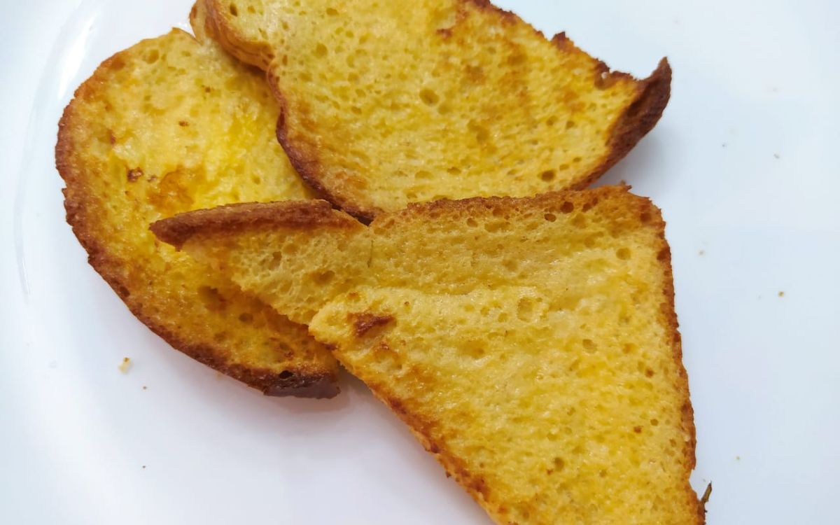 Receita de Torrada com Ovo Batido na Airfryer