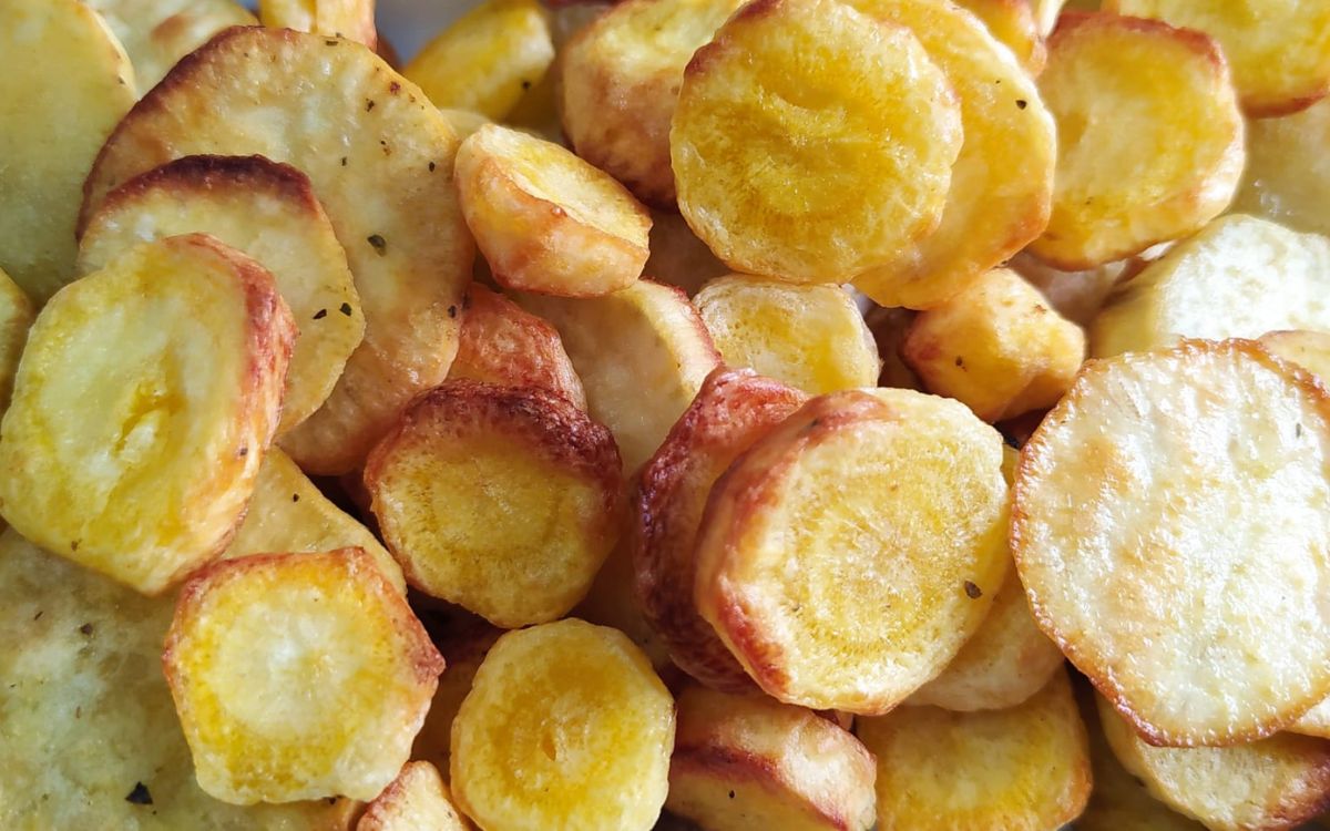 batata doce com batata salsa na airfryer