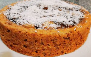 bolo de aveia com banana e coco