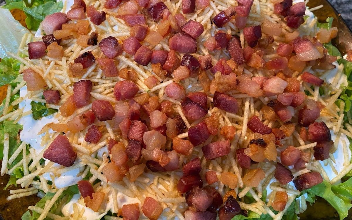 salada gaúcha com bacon