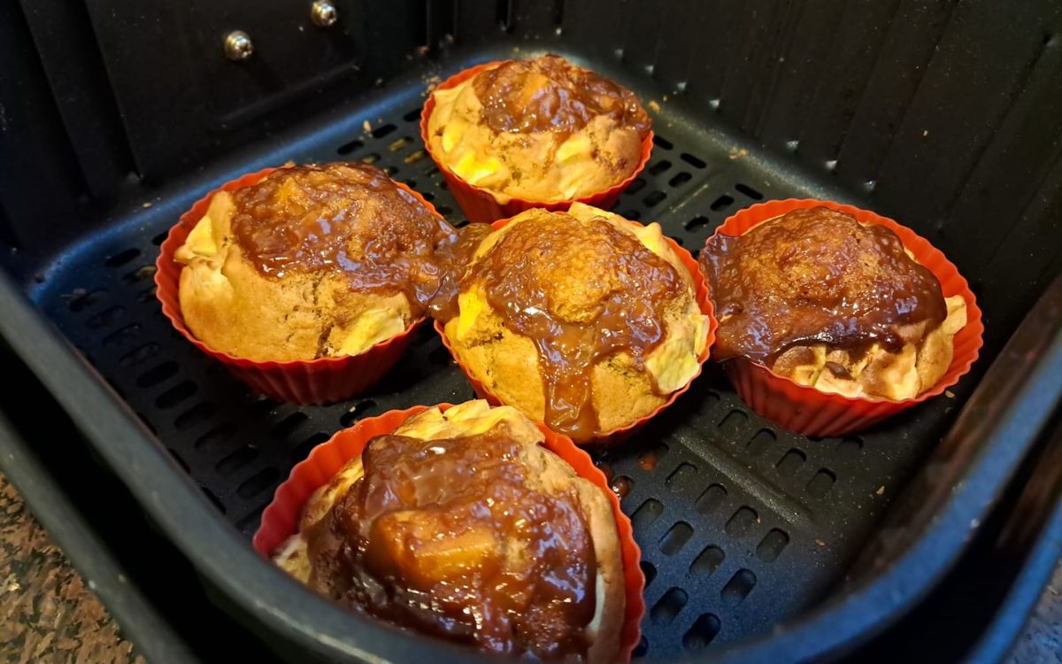 Bolinho de Doce de Leite com Banana na Airfryer