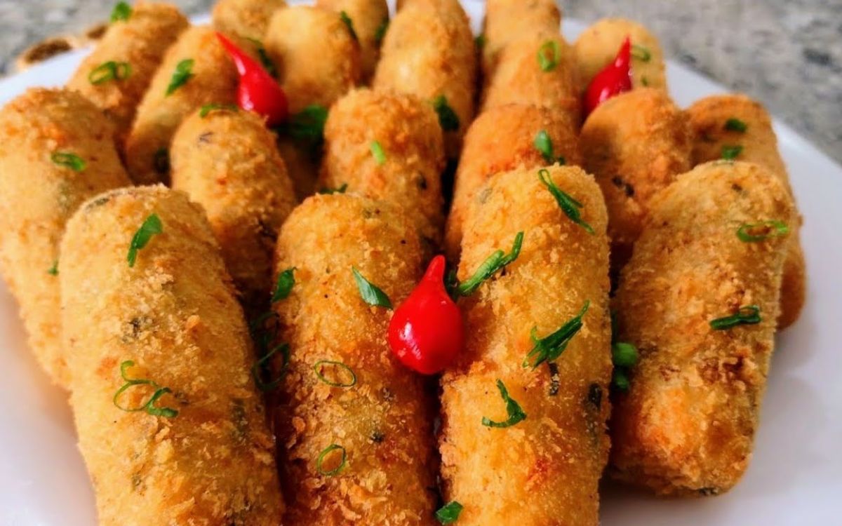 Croquete de Batata Recheado com Queijo